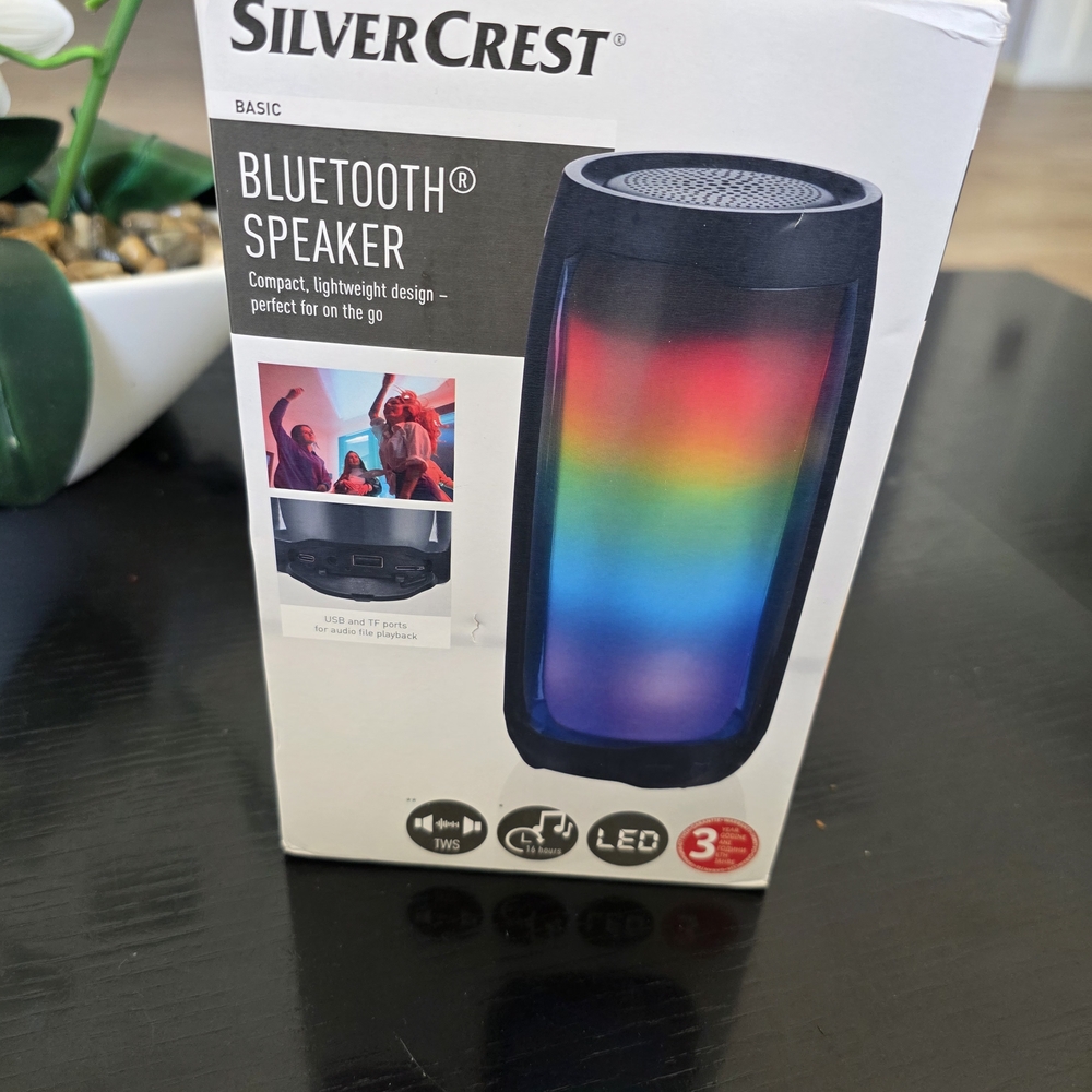 Bluetooth Speaker - Black with LED Lights